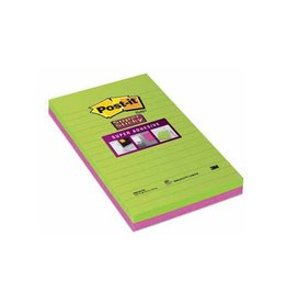 Post-It Super Sticky Post-it Super Sticky notes XXXL, 45 vel, ft 127 x 203 mm, geassorteerde kleuren, pak van 2 blokken