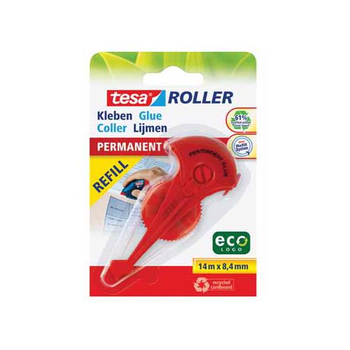 Tesa Tesa Roller navulling lijmroller permanent ecoLogo, ft 8,4 mm x 14 m, op blister