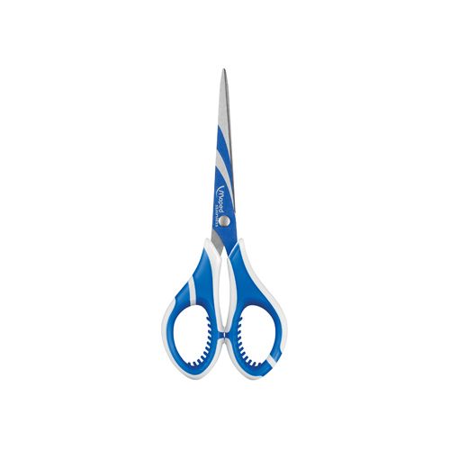 Maped Office Maped schaar Zenoa fit, ft 17 cm, rechts, ronde punt, RVS, blauw, blister van 1 stuk