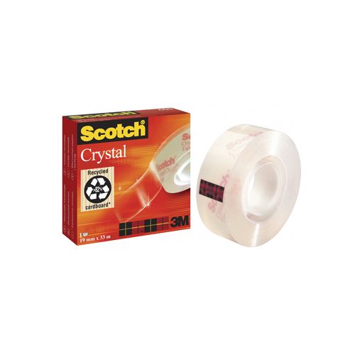 Scotch Scotch Plakband Crystal ft 19 mm x 33 m, doos met 1 rolletje