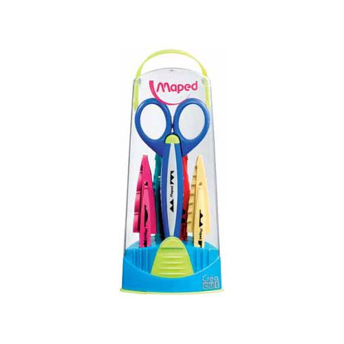 Maped Maped kartelschaar Créa cut set: 1 schaar, 5 kartelmotieven en 2 verschillende samenstellingen