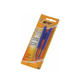 Bic Bic balpen M10 Clic, medium punt, blauw, blister van 2 stuks
