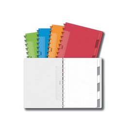 Adoc Adoc Colorlines schrift, ft A4, 144 bladzijden,commercieel geruit, geassorteerde kleuren