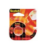 Scotch Scotch Plakband Crystal ft 19 mm x 7,5 m, blister met 1 afroller met 1 rolletje