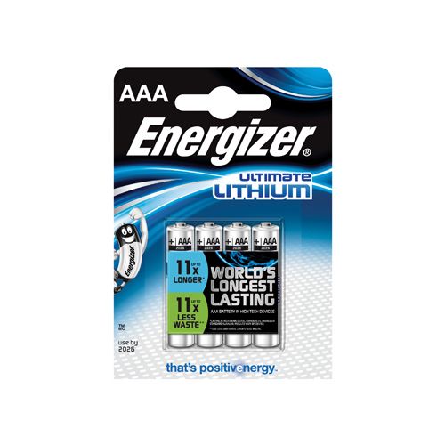 Energizer Energizer batterijen Lithium AAA, blister van 4 stuks