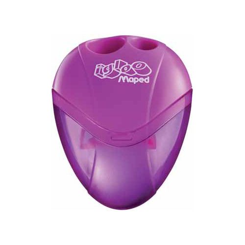 Maped Maped potloodslijper igloo, 2 gaats, geassorteerde kleuren, blister van 1 stuk
