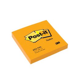 Post-It Notes Post-it Notes, 100 vel, ft 76 x 76 mm, neonoranje