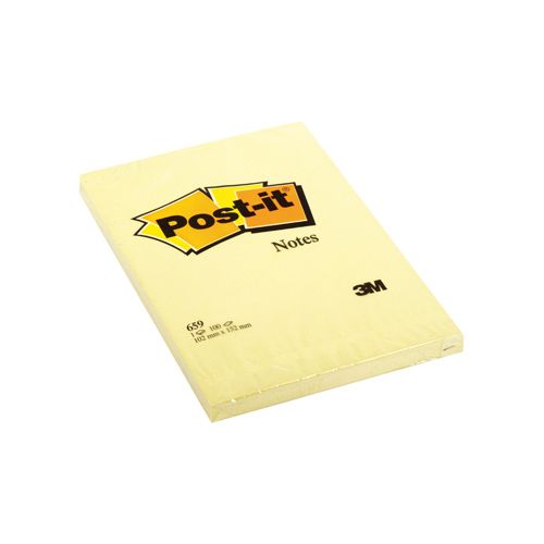 Post-It Notes Post-it Notes, ft 102 x 152 mm, geel, blok van 100 vel