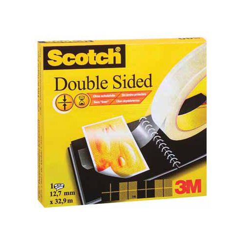 Scotch Scotch dubbelzijdige plakband ft 12 mm x 33 m