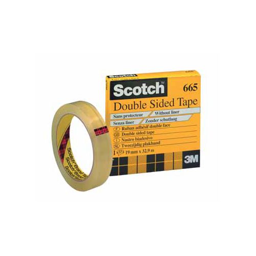 Scotch Scotch dubbelzijdige plakband ft 19 mm x 33 m