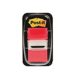 Post-it Post-it Index standaard, 25,4x43,2mm, rood, houder 50 tabs