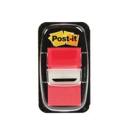 Post-It Index Post-it index standaard, ft 24,4 x 43,2 mm, houder met 50 tabs, rood