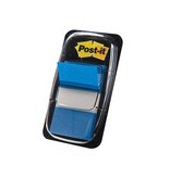 Post-it Post-it index standaard, ft 24,4 x 43,2 mm, houder met 50 tabs, blauw
