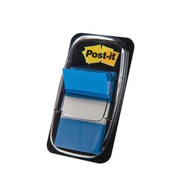 Post-It Index Post-it index standaard, ft 24,4 x 43,2 mm, houder met 50 tabs, blauw