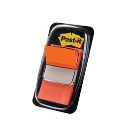 Post-It Index Post-it index standaard, ft 24,4 x 43,2 mm, houder met 50 tabs, oranje