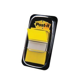 Post-It Index Post-it index standaard, ft 24,4 x 43,2 mm, houder met 50 tabs, geel
