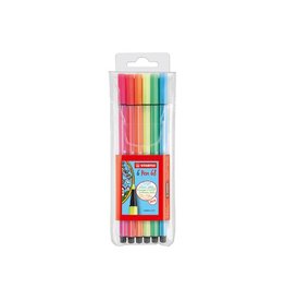 Stabilo STABILO Pen 68 Neon, etui van 6 stiften in geassorteerde kleuren