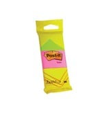 Post-it Post-it Notes, 100 vel, ft 38 x 51 mm, blister van 3 blokken in neongeel, guava roze en neongroen