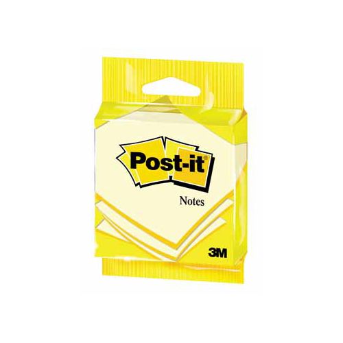 Post-It Notes Post-it Notes, 100 vel, ft 76 x 76 mm, geel, op blister