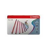 Stabilo STABILO Pen 68 viltstift, metalen doos van 30 stiften in geassorteerde kleuren