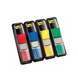 Post-It Index Post-it Notes Smal, 4 x 35 tabs, rood, blauw, geel en groen