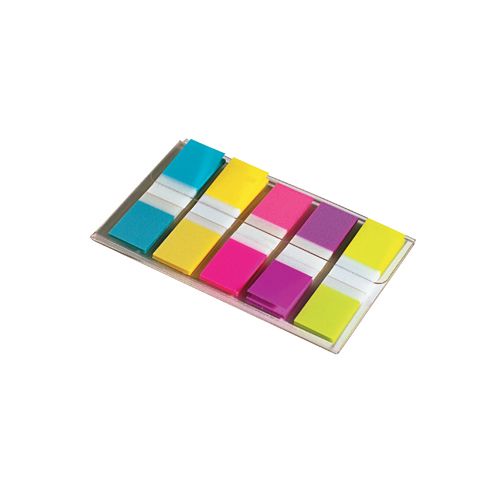 Post-It Index Post-it Index Smal, ft 11,9 x 43,2 mm, blister met 5 kleuren, 20 tabs per kleur