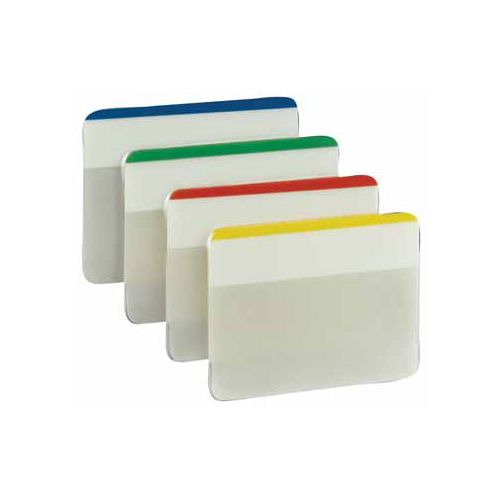 Post-it Post-it Index Strong, ft 50,8 x 38 mm, voor ordners, set van 24 tabs, 4 kleuren, 6 tabs per kleur