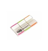 Post-It Index Post-it Index Strong, , ft 25,4 x 38 mm, wit met gekleurde rand, 3 kleuren, 22 tabs per kleur
