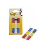 Post-It Index Post-it Index Strong, ft 25,4 x 38 mm, set van 3 kleuren (rood, geel en blauw), 22 tabs per kleur