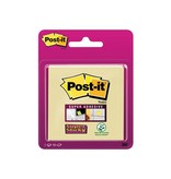 Post-It Super Sticky Post-it Super Sticky notes, 90 vel, ft 76 x 76 mm, geel