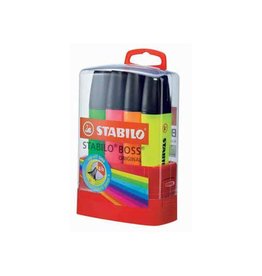 Stabilo STABILO BOSS ORIGINAL markeerstift, Desk set Parade van 4 stuks in geassorteerde kleuren