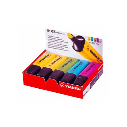 Stabilo Markeerstift Stabilo Boss Original 10st: 4xgeel 2xbl. 2 ...