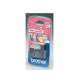 Brother Brother M tape voor P-Touch 12 mm, gelamineerd, zwart op wit