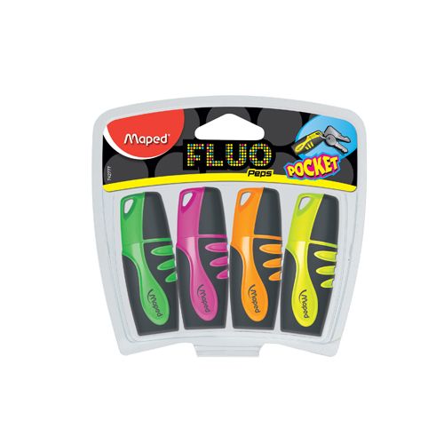 Maped Maped Markeerstift Fluo'Peps Pocket Soft etui van 4st