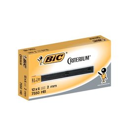 Bic Bic criterium potloodstiften, 2 mm, HB, etui van 6 stuks