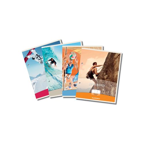 Aurora Aurora cursusblok, ft 16,5 x 21 cm, 75 vel, 2-gaatsperforatie, geruit 10 mm