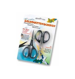Folia Folia silhouetschaar, ft 10,5 cm, scherpe punt, zwart, blister van 2 stuks
