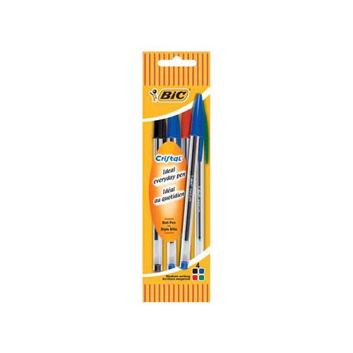 Bic Bic balpen Cristal M 5st: 2xbl. gr. rd. en zw.