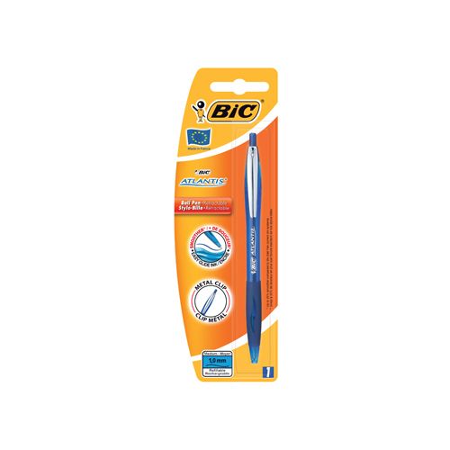 Bic Bic balpen Atlantis Soft 1 mm, blauw, op blister