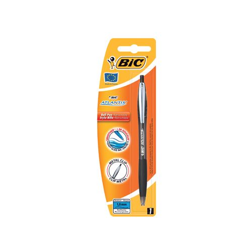 Bic Bic balpen Atlantis Soft 1 mm, zwart, op blister