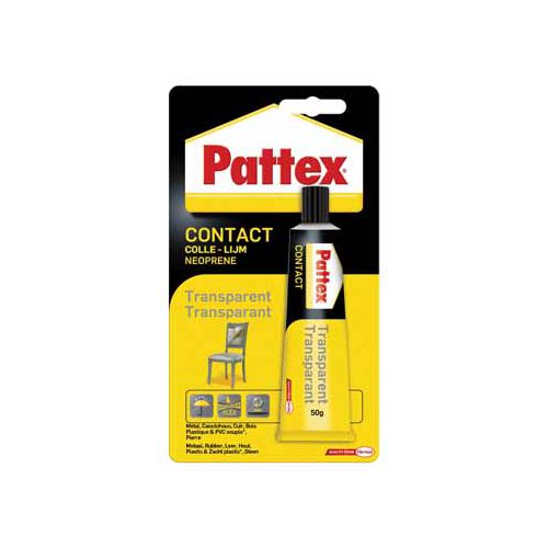 Pattex Pattex contactlijm Transparant, tube van 50 g, op blister