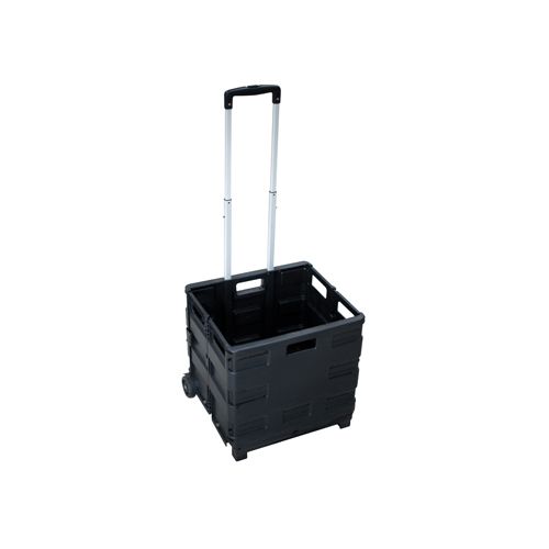 Merkloos Opvouwbare steekwagen met krat, ft 38 x 40,5 x 42 cm, maximum 35 kg