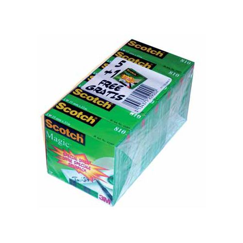 Scotch Scotch plakband Magic  Tape ft 19mm x 33 m, pak van 6 rollen