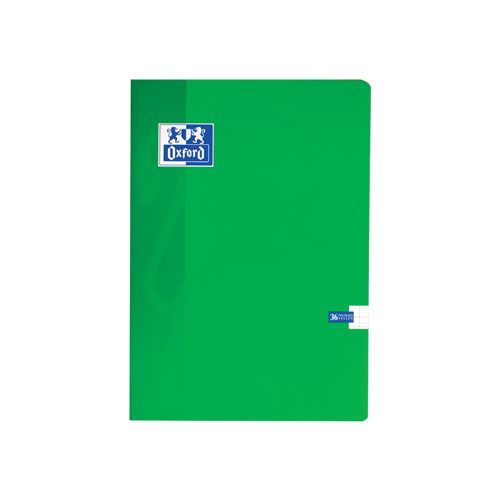 Oxford Oxford School schrift, ft A4, 72 bladzijden, geruit 10 mm, geassorteerde kleuren