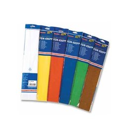 Folia Folia crêpepapier, ft 250 x 50 cm, geassorteerde kleuren, pak van 10 stuks