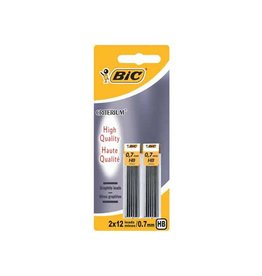 Bic Bic Criterium potloodstiften, 0,7 mm, HB, blister van 2 etuis van 12 stuks