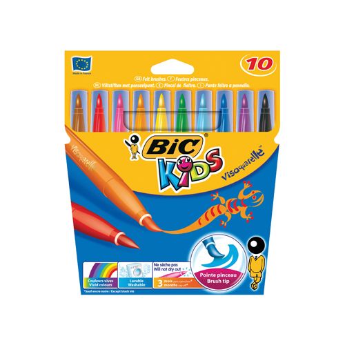 Bic Kids Bic Kids penseelstift Visaquarelle, etui van 10 stuks