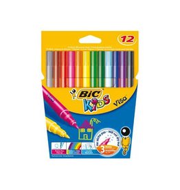 Bic Kids Bic Kids viltstift Visacolor, blister van 12 stuks
