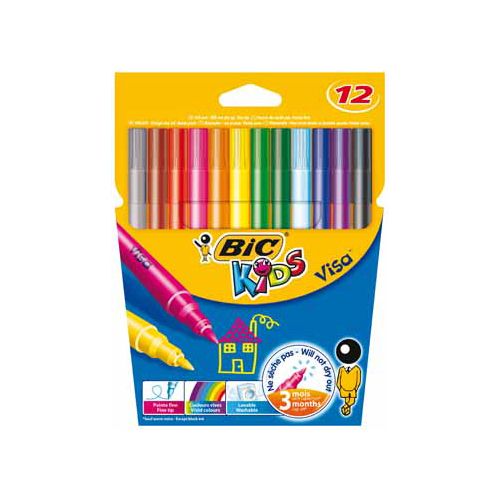 Bic Kids Bic Kids viltstift Visacolor, blister van 12 stuks