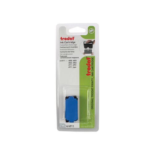 Trodat Trodat vervangkussen blauw, voor stempel 4911/4820/4822/4846, blister met 2 stuks